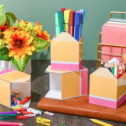 Sherr 6 Pcs Pencil Shaped Pen Holder, Teacher Appreciation