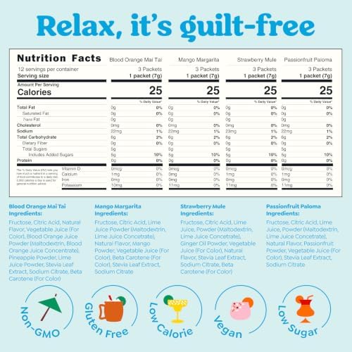 Craftmix Variety Pack Cocktail Mixers & Mocktail Drink Mix, 12 Pack