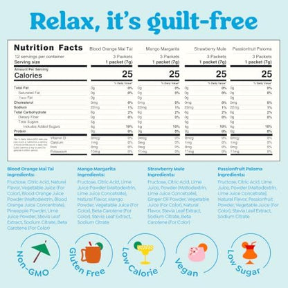Craftmix Variety Pack Cocktail Mixers & Mocktail Drink Mix, 12 Pack