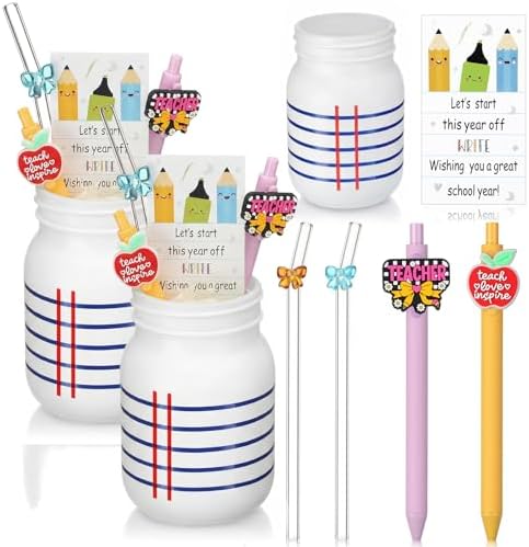 Willinglong 2 Set Notebook Pencil Holder with 2 Pens Back to School