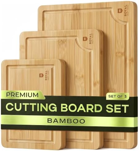 ROYAL CRAFT WOOD Wooden Cutting Boards for Kitchen Meal Prep & Serving