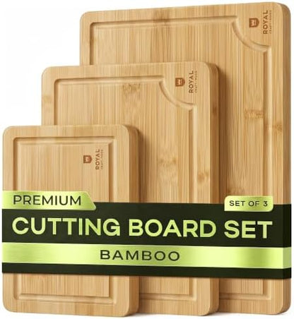 ROYAL CRAFT WOOD Wooden Cutting Boards for Kitchen Meal Prep & Serving