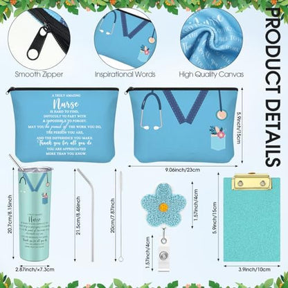 Willinglong Nurse Appreciation Gifts for Women, Blue, 5 Pcs