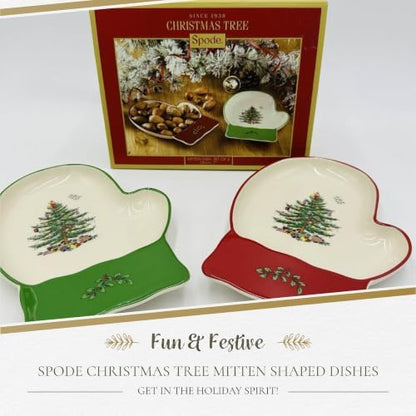 Spode – Christmas Tree – Christmas Tree Mitten Dishes, Set of 2