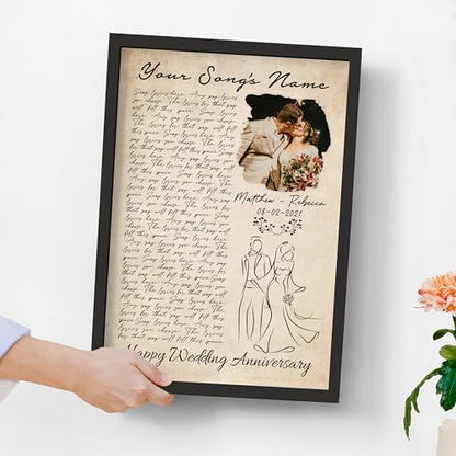 H-DEWALL Customized Song Lyrics Poster Family Portrait Gifts For