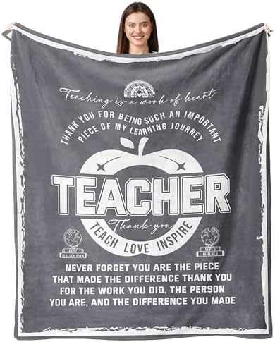 Teacher Gifts Blanket Throw 60”×50” Appreciation Gifts for Women Men