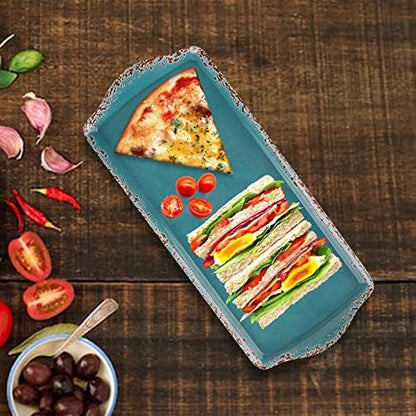Gourmet Art Crackle Set of 2 Melamine Rectangular Serving