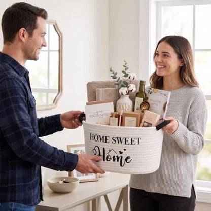 Yungyan House Warming New Home Gift Basket, Home Sweet Gift with