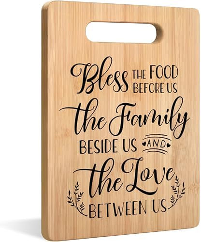Bless the Food Before Us Cutting Chopping Board, Housewarming Gifts