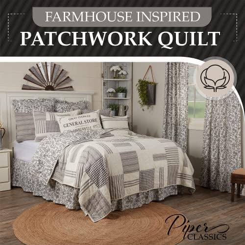 Piper Classics Gray Gables Cali King Patchwork and Floral Reversible