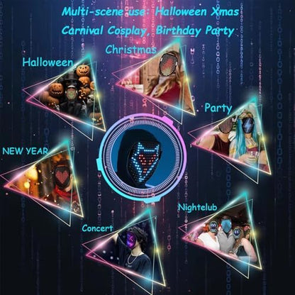 JDBMAOYE LED Light Up Mask with Gesture Sensing,Perfect Gifts for Teen