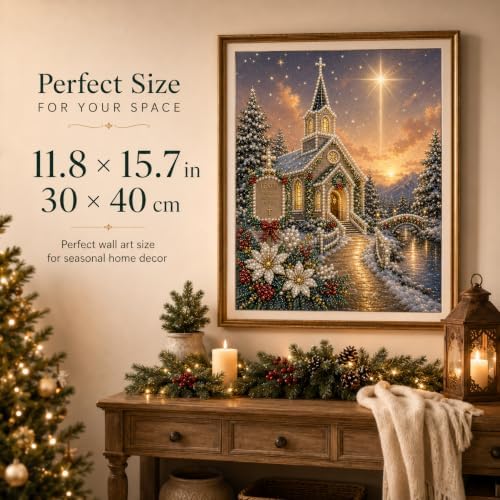 BPDYXO DIY Pearl Diamond Painting Art Kit, 11.8 x 15.7 in Christmas
