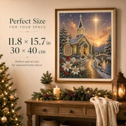 BPDYXO DIY Pearl Diamond Painting Art Kit, 11.8 x 15.7 in Christmas