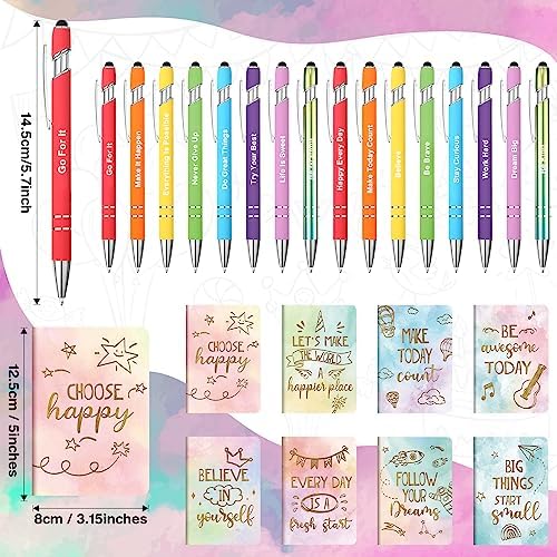Funrous 32 Pcs Mini Notebooks with Pens Adults Party Favors,Watercolor