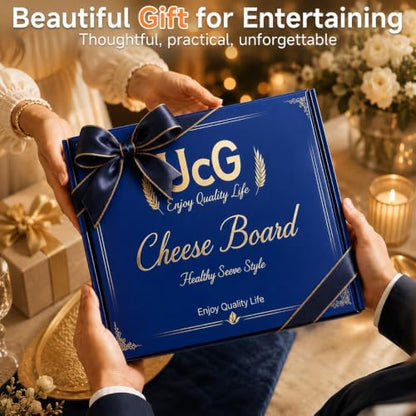 Beautiful Gift Bamboo Charcuterie Boards: Folding Easy Storage, Large