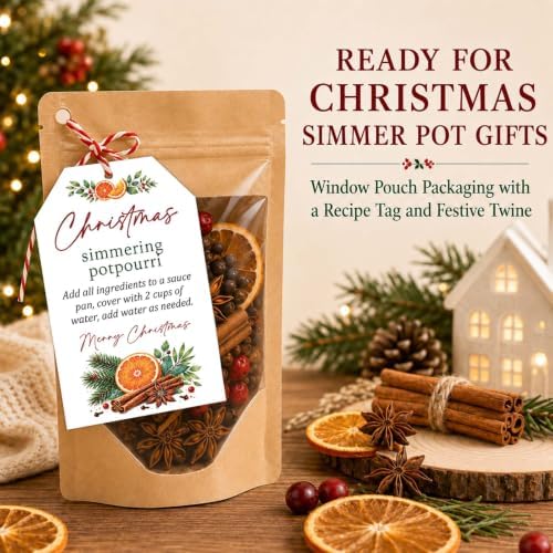 Christmas Simmer Pot Bags with Instruction Tags