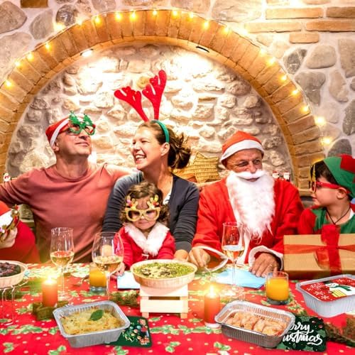 DIYDEC 36PCS Christmas Foil storage Containers Aluminum Food Tin with