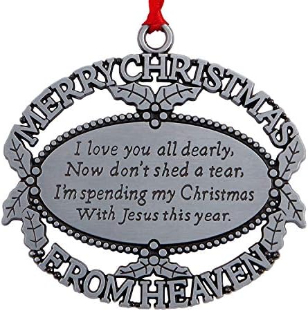 ® Pewter Finish Keepsake Memorial Ornament with Poem in Gift Box