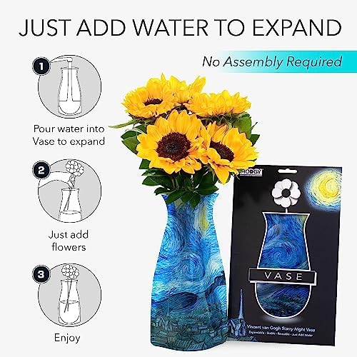 MODGY Collapsible and Expandable Plastic Flower Vase, Unbreakable