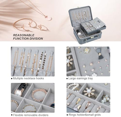 Travel Jewelry Case Large, Jewelry Box Large Jewelry Travel Organizer