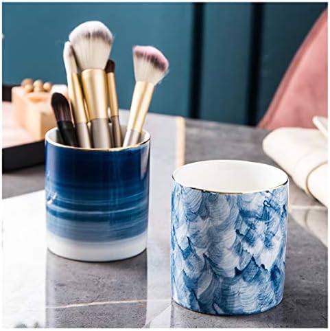 Ceramic Pen Holder Stand Cup Pencil Organizer Makeup Brush Holders for