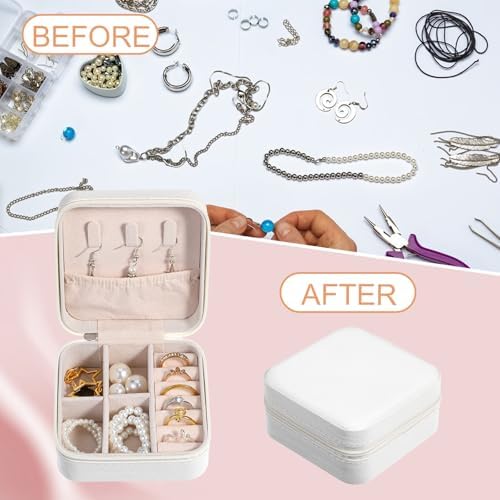 Kifmurase 10Pcs Travel Jewelry Case, Bridesmaid Gifts Box, Small PU