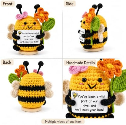 Farewell Gift for Coworkers, Crochet Bee, Goodbye Going Away Leaving