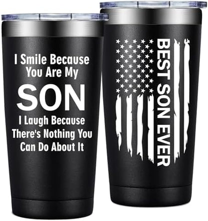 Grifarny Gifts for Son - Son Gifts from Mom, Dad - Son Tumbler Cup