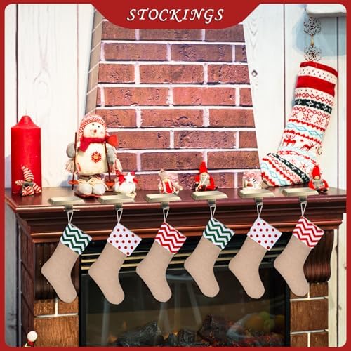 Sunshane 5 Pieces Christmas Stocking Holders Mantel Stocking Hanger