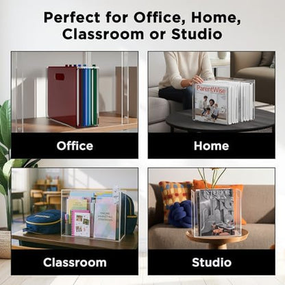 File Organizer for Desk - This Acrylic Storage Box is great for Office