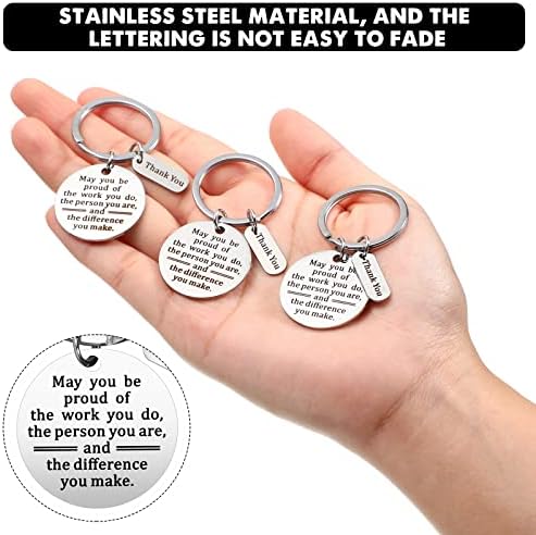 Inbagi 6 Pcs Thank You Keychains Appreciation Gifts