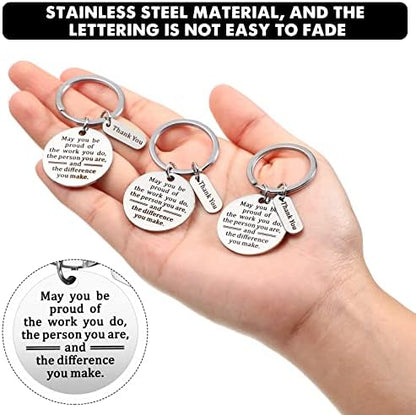 Inbagi 6 Pcs Thank You Keychains Appreciation Gifts