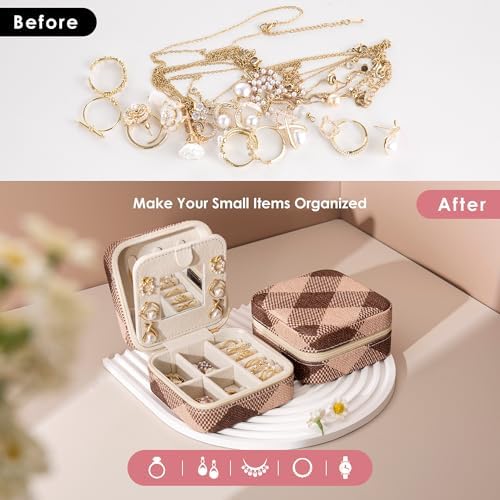 Geometric Diamond Jewelry Box, Argyle Classic Retro Jewelry Travel