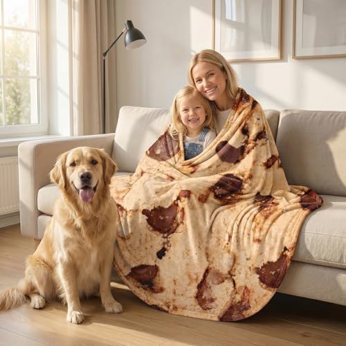 Excervent Realistic Chocolate Cookie Blanket, 300 GSM Funny Realistic