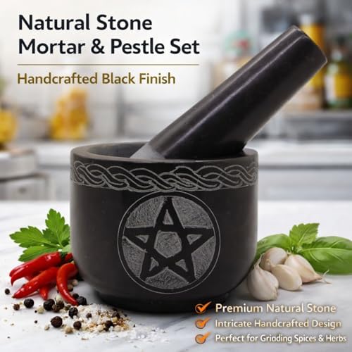 Mortar and Pestle Set, Black