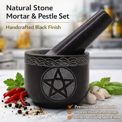 Mortar and Pestle Set, Black