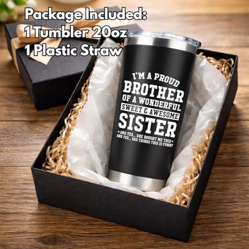 Brothers Gifts from Sister, I'm A Proud Brother Of A Wonderful Sister