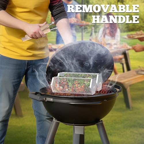 Rolling Grill Basket, Grilling Accessories, Outdoor Camping, Gifts for