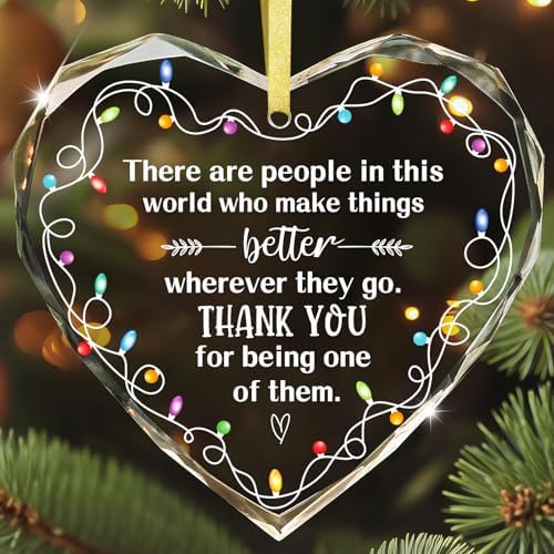 WaaHome Thank You Christmas Ornaments for Coworker, Friends, Teacher
