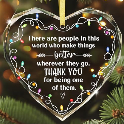 WaaHome Thank You Christmas Ornaments for Coworker, Friends, Teacher
