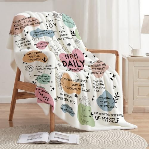 New Mom Blanket, Soft Flannel Throw Blanket Gift for Mother 51x59IN