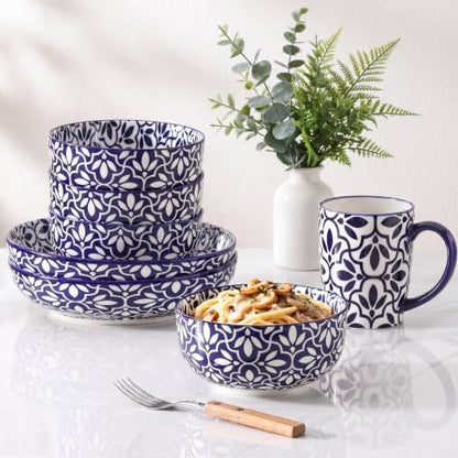 Cereal Bowls Set of 6, 28 Ounces Soup Bowls