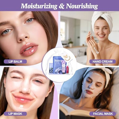 36 Pcs Bulk Gifts For Women, Spa Party Supplies, Bulk Facial Mask, Lip