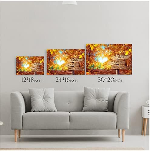 BOTTEGAARTS Crossroads Heart of Autumn Personalized Photo or Canvas