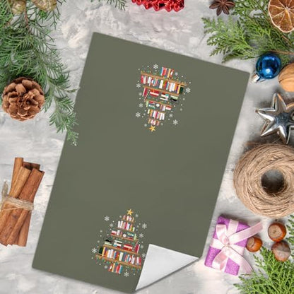 Christmas Book Tree Kitchen Dish Towels, Gifts for Readers and Book