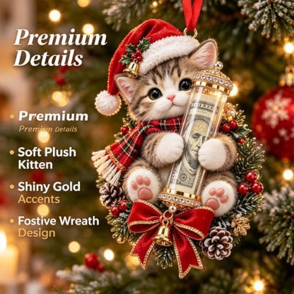 Christmas Cute Animal Cash Gift Ornament, Money Holder Hanging