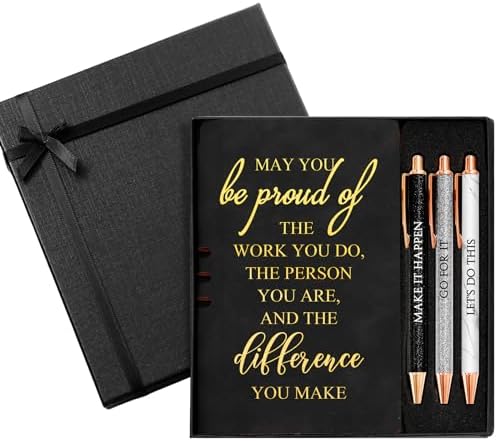 Resurhang 5 Pcs Employee Appreciation Gift Journal Notebook Black