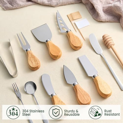 23 Pieces Charcuterie Board Accessories Cheese Spreader Knife Set