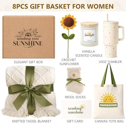 Sunshine Gift Baskets Get Well Care Package Birthday Gifts for Women