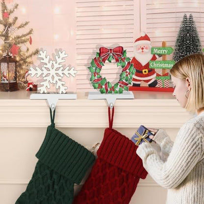 Stocking Holders for Mantle Set of 6 Stocking Hangers Weighted Mantel